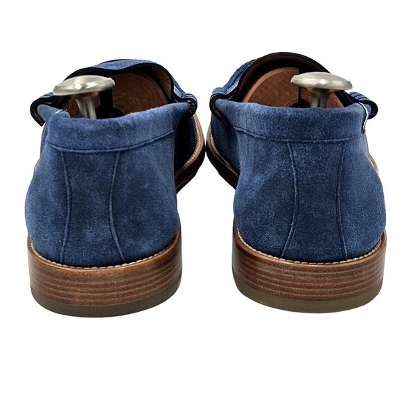 NEW Blue Scarpa Italy Men's 15 Blue Dress Shoes Penny Loafer Italian Handmade 48 - Picture 8 of 15